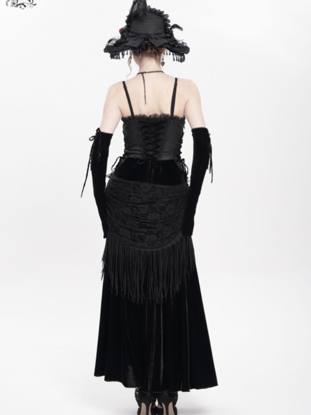 Devil Fashion Gothic Victorian Vampire In the Cover of the Night Black Dress - Picture 17 of 17